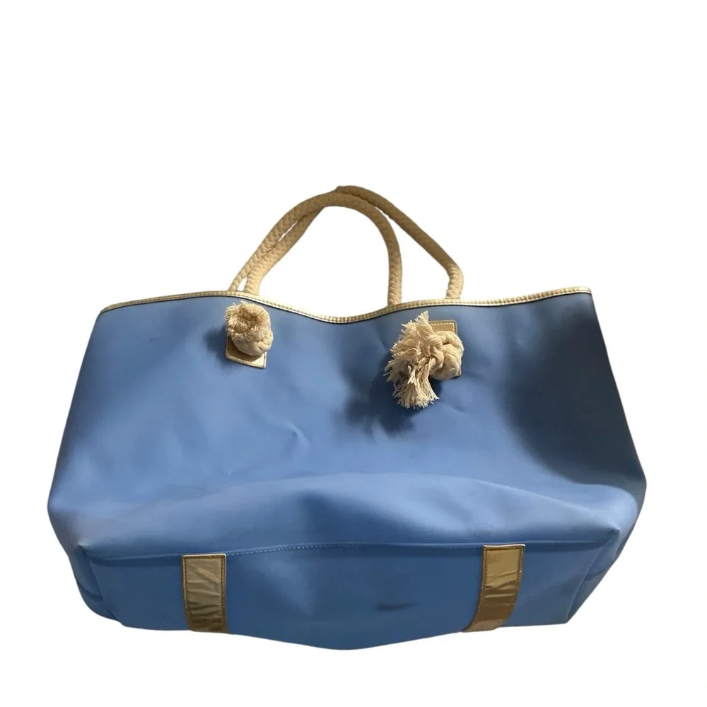 Lilly Pulitzer‎ Swim Shady Tote LG Blue Seahorse PVC MATERIAL